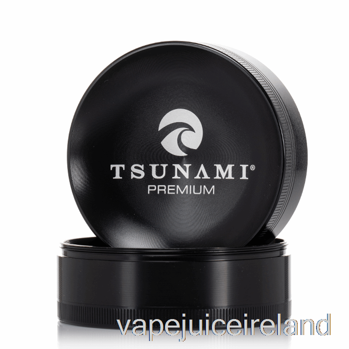Vape Pod Kits Tsunami 2.95inch 4-Piece Sunken Top Grinder Black (75mm)